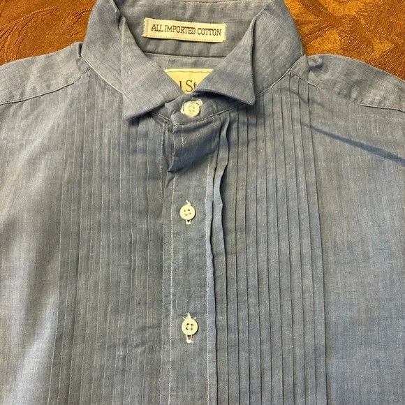 Paul Stuart New York Woman’s Cotton Pleated Bib Front Tuxedo Shirt Size 8 EUC - Picture 4 of 13